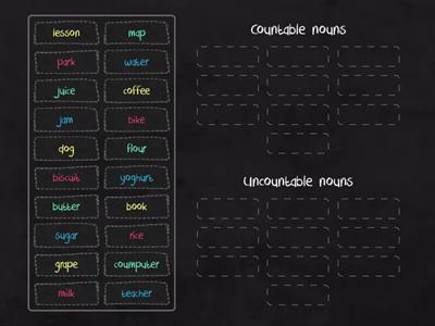  Countable/uncountable nouns