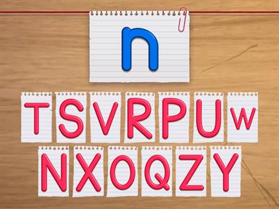 Find the Match: Uppercase - Lowercase Letters Nn to Zz