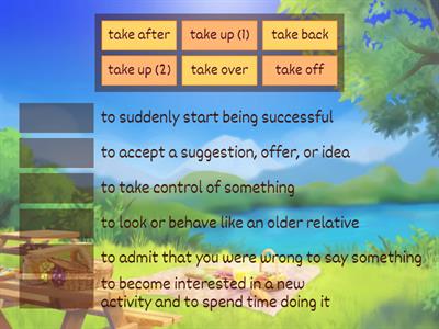 Phrasal verbs with take