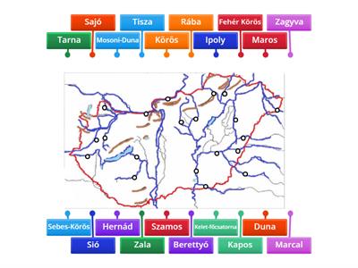 Magyar folyók vaktérkép