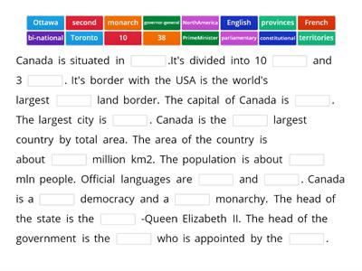 Fact File about Canada
