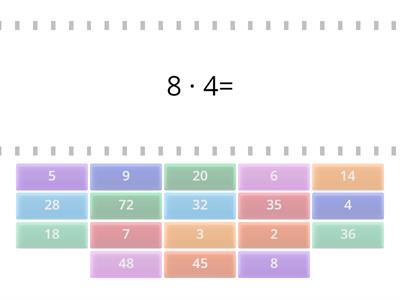 Таблиця множення та ділення 1 - 9 № 1 