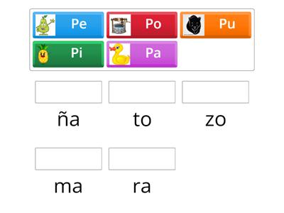 Formemos palabras con el fonema de la P