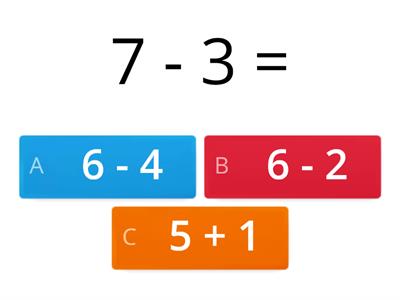 Subtraction within 7 - What goes with what?