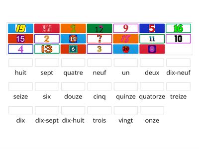 S1 French numbers 1-20