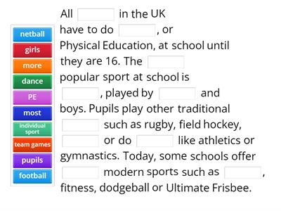 Sport wider world (Sports in secondary schools)