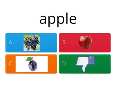 FRUITS IN ENGLISH