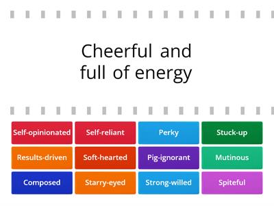 Personality adjectives Proficiency