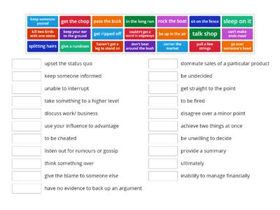 Business idioms