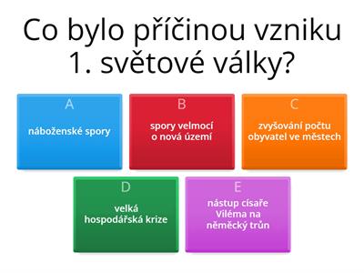 Moderní dějiny - 1. světová válka