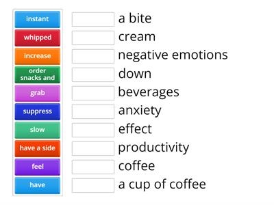 Coffee (match the halves)