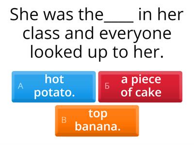 Food idioms.