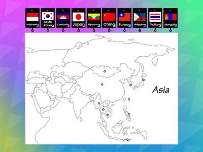 Labelling the Map of Asia