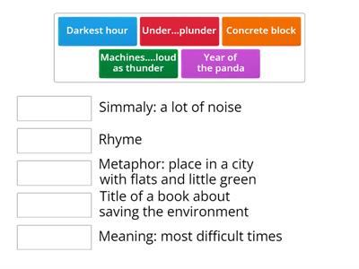 Ways of writing - using poetic devices to make writing more interesting.