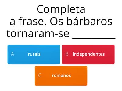 Questões sobre o trabalho de história sobre a ação da igreja católica nos reinos bárbaros