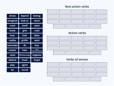 1A Action and Non-action verbs 