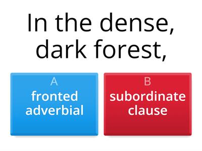 Fronted Adverbial or Subordinate Clause?