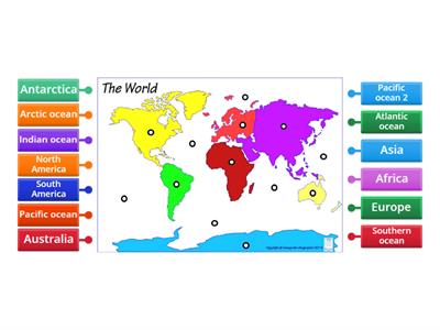  Continents and Oceans quiz 