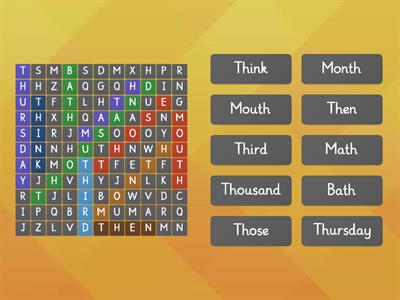 Word Recognition ('th' words) 