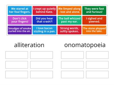 Alliteration or onomatopoeia?
