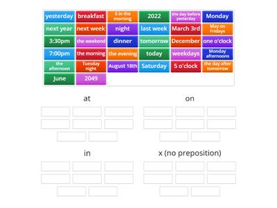 2.2 University Schedule - Preposition Match