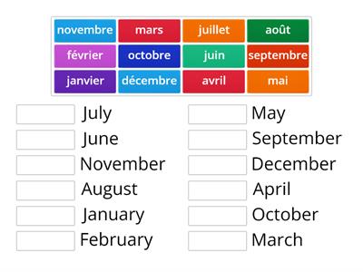 Match French months