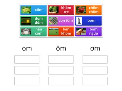 Phân biệt từ om, ôm, ơm | Sách cánh diều 1