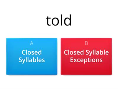 Closed Syllables/ Closed Syllable Exceptions (L2 U3) 