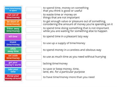 3.2 Time and money collocations