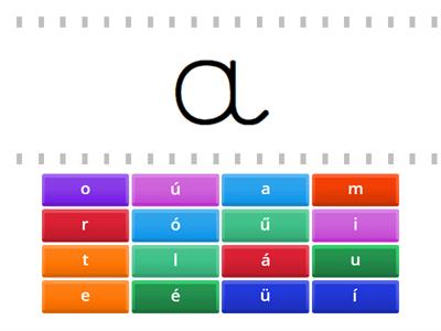 Nyomtatott és írott betűk párosítása (é)