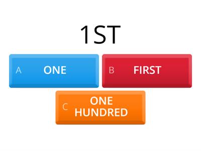 ORDINAL NUMBERS