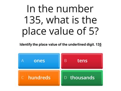 Place Value ( Hundreds, Tens and Ones)