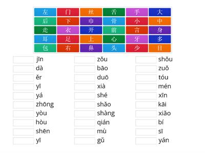 Chinese Characters with Pinyin