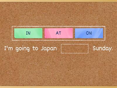 Prepositions of time - IN, ON, AT