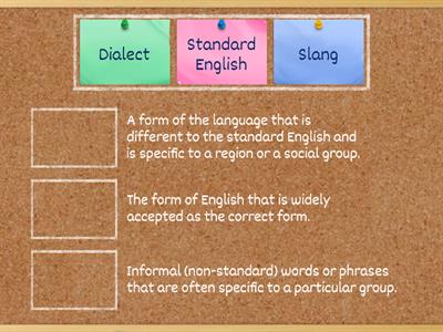 Standard & Non-standard English definitions