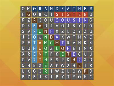 Family wordsearch