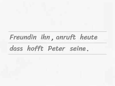 Grammatik : Dass-Sätze II