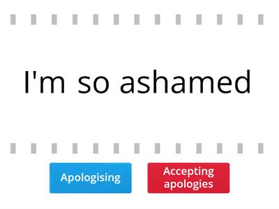 Apologising and accepting apologies