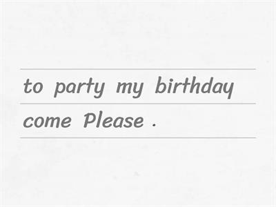 Invitation to a birthday party