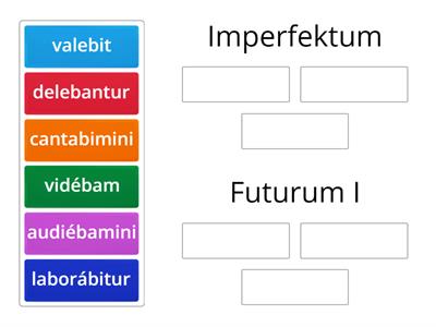 Která slovesa jsou v imperfektu, která ve futuru I?