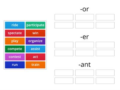 word formation - people (sports)