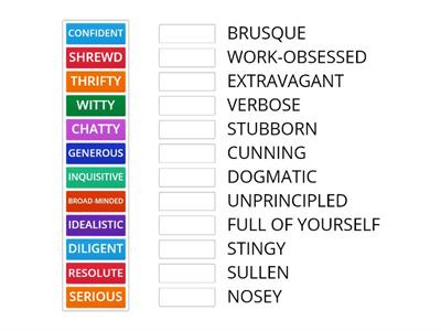Advanced - Behaviour adjectives prepositions