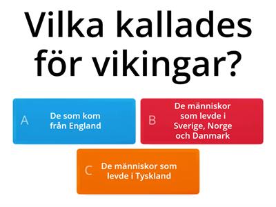 Vikingatiden - övningsfrågor inför provet