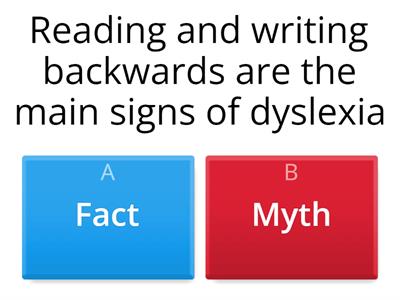 Dyslexia - Fact or Myth