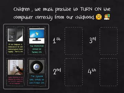 Turn ON the COMPUTER   -Grade 6 ICT - By Apshari👩‍🏫