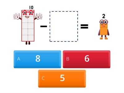 Numberblocks subtracting 1 and 2