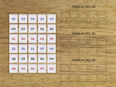 FAMILIAS DE NUMEROS 30-50