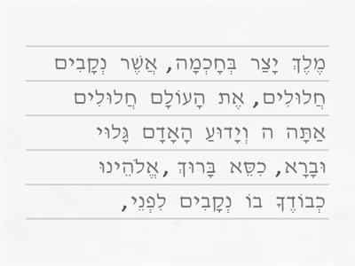 Asher Yatzar - First half - till She'im Yisaseim