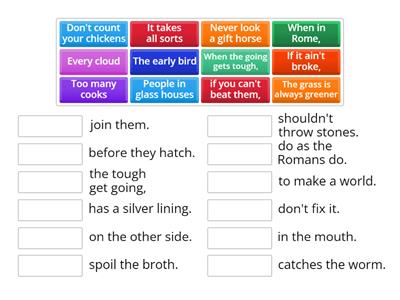 outcomes advanced 13 common sayings