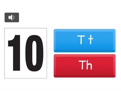 Phonics - t or th - Quiz